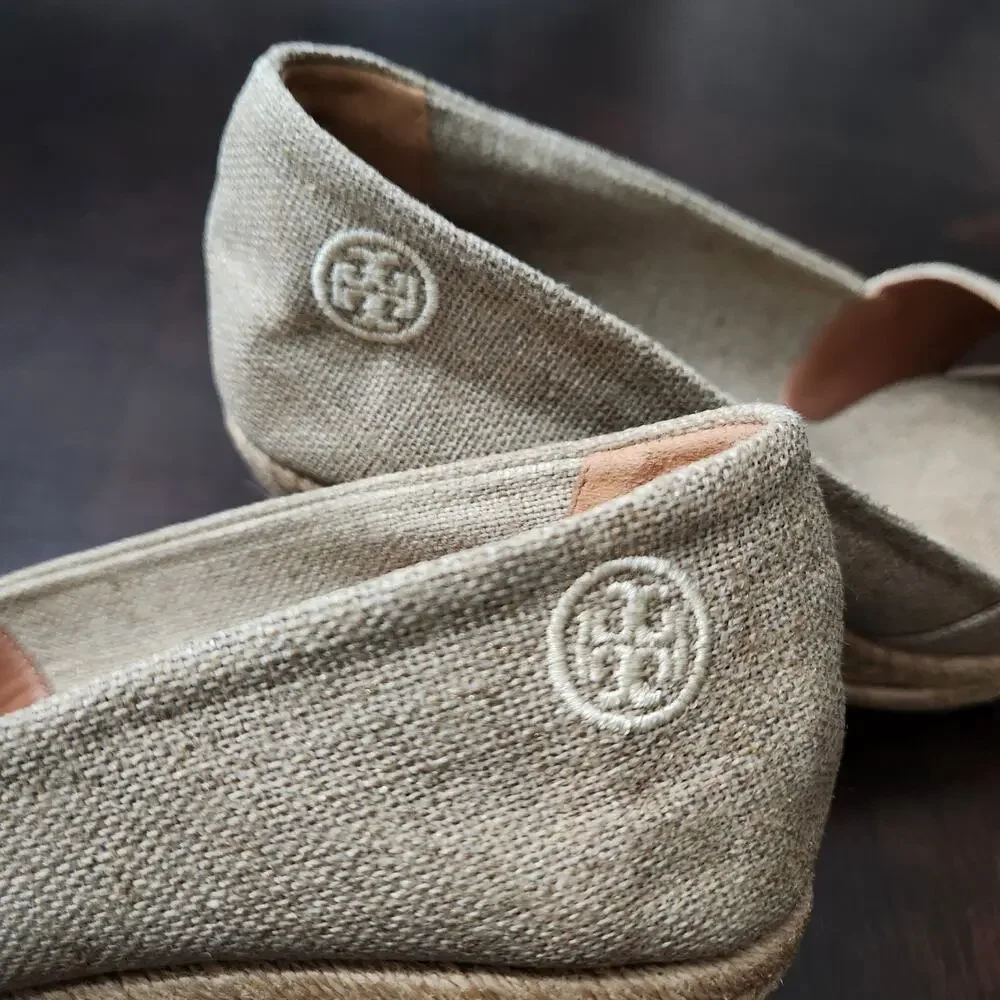 Tory Burch Filipa Espadrille Wedges Size 9.5